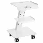 Mobilus LaboratorinisMedicininis Vežimėlis Su 3 Lentynomis – Plienas, Baltas, 100 kg, 400x415x605 mm