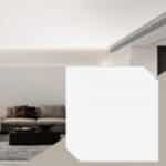 PVC lubų plokštės, 12 vnt.  60.3x60.3 cm, baltos