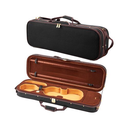 us2FXTQHZFXNLPMXVK7D4001V02Fgoods_img-v12Fviolin-case-m100-1.2.jpg Stačiakampis smuiko dėklas su higrometru 4/4 dydžio, juodas, ~80x26x14 cm, su kuprinės diržais - Image 1