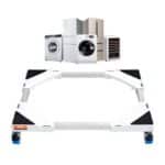 Reguliuojamas buitinės technikos stovas su ratukais 38–61 cm, 150 kg