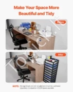 10-ies Skyrių Plastikinis (PP) Stovas Popieriaus Laikymui, Rėmas Be Dėžių, 36.2 x 40.5 x 102 cm - Image 4