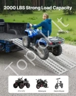 2 Ilgos Pakrovimo/Užvažiavimo Rampos Keturračiams/Traktoriukams, 3050 mm x 450 mm, 907 kg (Porai), Su Rankenomis - Image 2