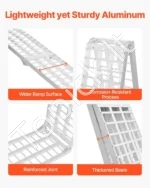 2 Ilgos Pakrovimo/Užvažiavimo Rampos Keturračiams/Traktoriukams, 3050 mm x 450 mm, 907 kg (Porai), Su Rankenomis - Image 3