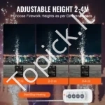 2 Vnt. Profesionalios Šaltų Kibirkščių Mašinos 500 W (Kiekviena), Aliuminio Lydinys, Reguliuojamas Aukštis 2–4 m - Image 2