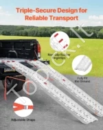 2 Vnt. Sulankstomos Užvažiavimo Aliuminio Rampos (Trapai), 2285 mm x 305 mm, 680 kg, Keturračiui, Motociklui Ir Sodo Technikai - Image 4