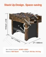3-in-1 Kompaktinis Žaidimų Stalas: Oro Ritulys (Air Hockey), Stalo Futbolas, Stalo Tenisas - Image 7