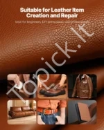 38 vnt. Odos Apdirbimo Pradžios Rinkinys: Siuvimo, Štampavimo ir Skylmušimo Įrankiai - Image 6