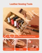 38 vnt. Odos Apdirbimo Pradžios Rinkinys: Siuvimo, Štampavimo ir Skylmušimo Įrankiai - Image 4