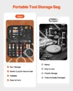 38 vnt. Odos Apdirbimo Pradžios Rinkinys: Siuvimo, Štampavimo ir Skylmušimo Įrankiai - Image 5