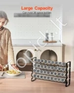 4 Aukštų Prieskonių Stovas (Organizatorius) su 36 Tuščiais Stikliniais Indeliais – 46,3×11,8×28,2 cm - Image 2