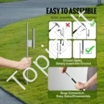 4 Reklaminių Vėliavų Rinkinys, 498.5 cm Aukštis, Su 340×80 cm Vėliavomis - Image 3