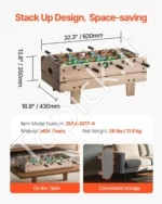4-in-1 Kompaktinis Vaikų Žaidimų Stalas: Air Hockey, Bilijardas, Futbolas, Tenisas - Image 7