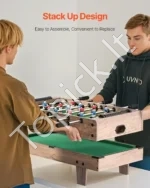 4-in-1 Kompaktinis Vaikų Žaidimų Stalas: Air Hockey, Bilijardas, Futbolas, Tenisas - Image 4