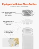 6 Aukštų Prieskonių Stovas (Organizatorius) su 72 Tuščiais Indeliais, 591×118×407 mm, Plieno Rėmas - Image 3