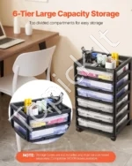 6-ių Skyrių Mobilus Stovas (Rėmas Be Dėžių), 36.2 x 40.5 x 68.5 cm - Image 2