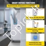 Airblade Stiliaus Rankų Džiovintuvas 2000W, ABS, Dvigubas Oro Srautas - Image 5