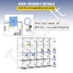 Akrilinė Spintelė Telefonams Ir Vertingiems Daiktams, 20 Skyrių, Skaidri Medžiaga, 53 x 18 x 42,5 cm, Su Užraktais - Image 6