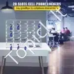 Akrilinė Spintelė Telefonams Ir Vertingiems Daiktams, 20 Skyrių, Skaidri Medžiaga, 53 x 18 x 42,5 cm, Su Užraktais - Image 2