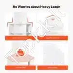 Aukšta Kampinė Spintelė su 6 Lygiais,Balta, 71,5 x 54 x 163,3 cm - Image 5