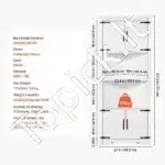 Aukšta Kampinė Spintelė su  Durelėmis. Balta, 6 Reguliuojami Lygiai, 68,5 x 36 x 171 cm - Image 7