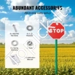 Tvirtas Kelio Ženklų Stulpas (4 vnt.), Žalias, 180 cm Aukščio, U-kanalas, Fiksuojamas Plienas - Image 3