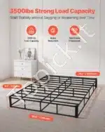 Aukštas „Queen Size“ Lovos Pagrindas (Boxspring) 23 cm, Metalinis Rėmas, Nuimamas Audinys, 201 x 151,5 cm - Image 2