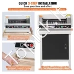 Automatinė Elektrinė Popieriaus Giljotina 450 mm, Pjūvio Aukštis 40 mm, su LCD Ekranu ir Lazeriu, 1016x787x670 mm - Image 6