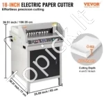 Automatinė Elektrinė Popieriaus Giljotina 450 mm, Pjūvio Aukštis 40 mm, su LCD Ekranu ir Lazeriu, 1016x787x670 mm - Image 2