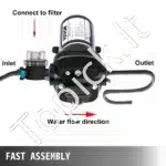 Automatinis Slėginio Vandens Siurblys 12V, 17 L/min, 40 PSI, Savaimiškai Įsisiurbiantis, 3/4 Colio, Kemperiams/Valtims - Image 5