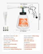 Automobilio Valymo Pistoletas Suspaustu Oru, Darbinis Slėgis 6–9,2 Bar - Image 7