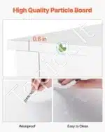 Balta Komoda su 7 Stalčiais, 4 Dideli ir 3 Maži, 120 x 40 x 81 cm, MDF ir Plokštė, Minimalistinis Stilius - Image 5