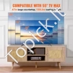 Boho Stiliaus TV Spintelė (120x40x49 cm), Ąžuolo Spalvos - Image 3