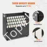 Brėžinių Laikymo Stovas Su 50 Skyrių Ir Ratukais, Mobili Medinė Lentyna, 76,5 x 39,5 x 78 cm, Baltos/Juodos Spalvos - Image 2