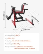 Daugiafunkcinė Kojų Tiesimo ir Lenkimo Mašina, Plieno Rėmas, 111,8 x 91,4 x 91,4 cm, Iki 317 kg - Image 7