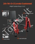 Daugiafunkcinė Kojų Tiesimo ir Lenkimo Mašina, Sustiprintas Plienas, 317 kg Talpa, Reguliuojama - Image 4