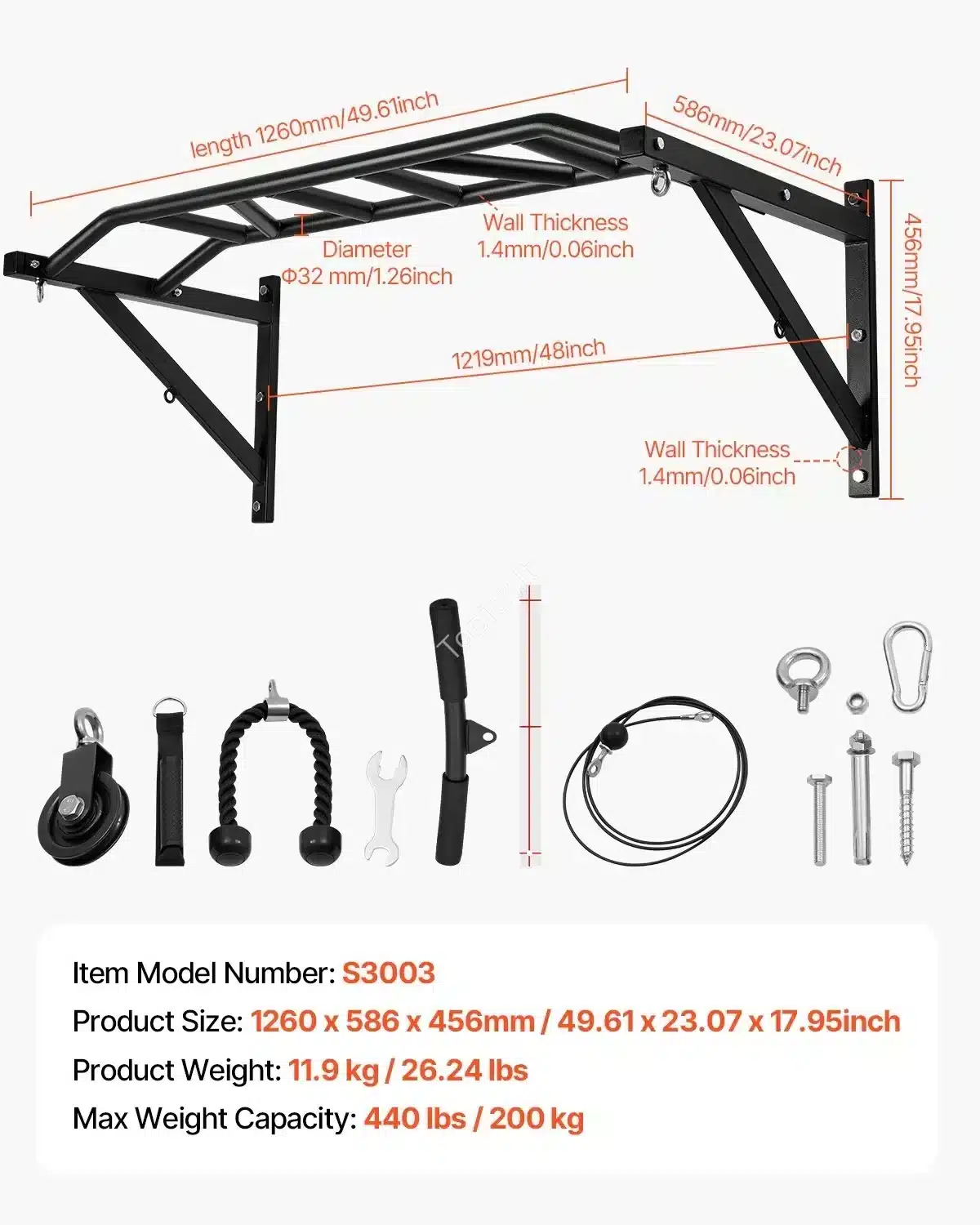 Daugiafunkcinė Prie Sienos Tvirtinamas Prisitraukimų Skersinis (Lat Pulldown)  iki 200 kg topick (2) Daugiafunkcinė Prie Sienos Tvirtinamas Prisitraukimų Skersinis (Lat Pulldown)  iki 200 kg - Image 7