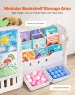 Daugiafunkcinė Vaikų Žaislų Lentyna su 10 Dėžių, 107 x 36 x 87 cm - Image 4