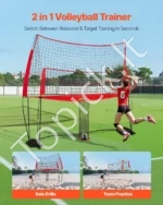 Daugiafunkcinis (2-in-1) Reguliuojamo Aukščio Tinklinio Treniruočių Tinklas - Image 2