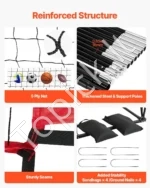 Daugiafunkcinis (2-in-1) Reguliuojamo Aukščio Tinklinio Treniruočių Tinklas - Image 5