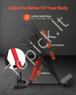 Daugiafunkcinis Nugaros Treniruoklis Romeniška Kėdė, 17,2 kg, su Ratukais, iki 158 kg - Image 4