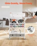 Daugiafunkcinis Rankdarbių Vežimėlis su Sulankstomu Staliuku - Image 2