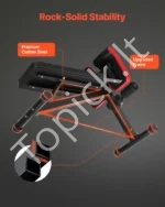 Daugiafunkcinis Sulankstomas Nugaros Treniruoklis "Romeniška Kėdė" , Juodai-Raudonas, iki 150 kg - Image 5