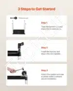 Daugiafunkcis 2 Lygių Serviso Vežimėlis Su Ratukais, Juodas Plastikas / Aliuminis, 80x41x94,5 cm, 136 kg Keliamoji Galia - Image 6