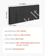 Didelė Programuojama LED Lenta 99×41,2 cm, Spalvota P6 Ekrano Reklama su Bluetooth ir GIF Palaikymu - Image 7