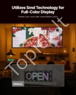 Didelė Programuojama LED Lenta 99×41,2 cm, Spalvota P6 Ekrano Reklama su Bluetooth ir GIF Palaikymu - Image 2