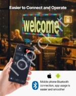 Didelė Programuojama LED Lenta 99×41,2 cm, Spalvota P6 Ekrano Reklama su Bluetooth ir GIF Palaikymu - Image 3