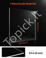 Didelė Skaidri Akrilo (Plexiglas) Plokštė, 1 vnt., 1219 mm x 914 mm x 6 mm - Image 2