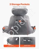 Didelė ir Patogi Skaitymo Pagalvė su Porankiais, 103 x 73 x 67 cm - Image 5