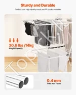 Didelė sulankstoma 2 aukštų drabužių džiovyklė (147 x 60 x 100 cm), 31 strypas, 14 kg - Image 4