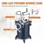 Didelės Talpos Dažų Slėgio Indas 30 Litrų  Su Mechaniniu Maišytuvu Ir Purškimo Pistoletu - Image 6